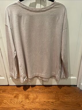 J. Jill Luxe Supima Cotton Modal Rayon Spandex Long Sleeve Tee Top Beige XL